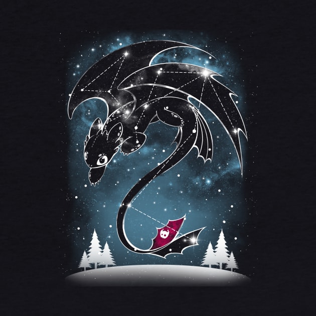 Starry Dragon Sky Print by ChocolateRaisinFury